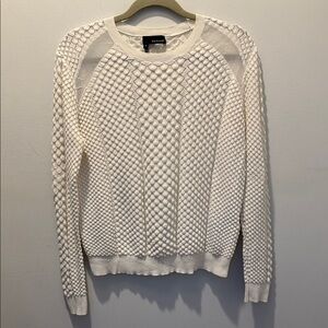 The Kooples Textured Cream Sweater in medium